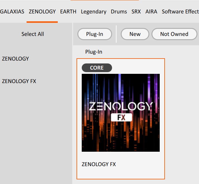 ZENOLOGY FX interface