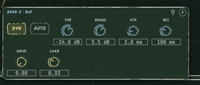 Blackboard EQ controls